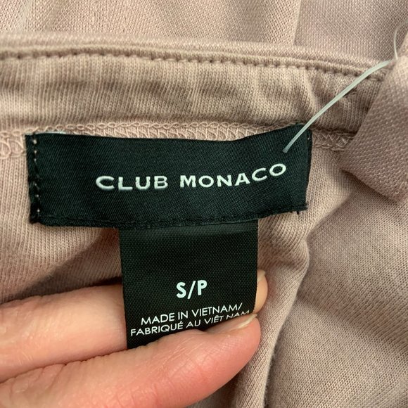 Club Monaco Halter Elastic Waist Crop Jumpsuit Casual Pink Rose Mauve Size S - Picture 6 of 10